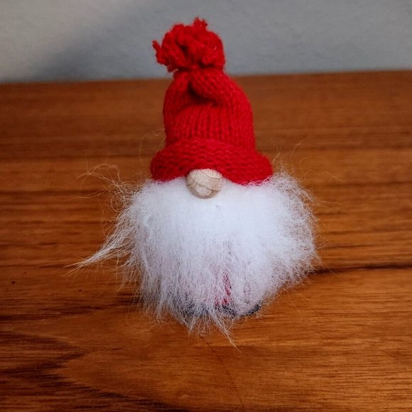 NEW! SWALLINGS Sweden RED TOMTE/GNOME Soft White Beard Christmas 4" W/Hat - Picture 1 of 2